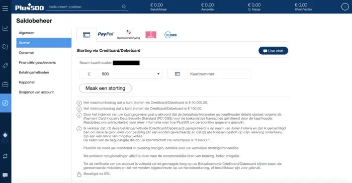 hoe maakt u een creditcard storting bij plus500 hoe maakt u een creditcard storting bij plus500