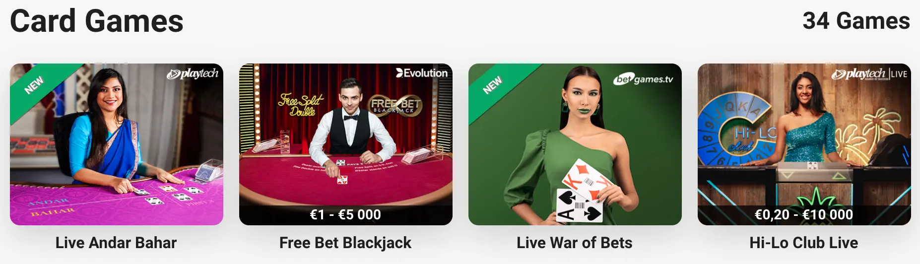 Cardgames leovegas LeoVegas cardgames